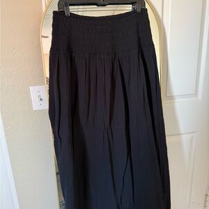 Old Navy Black Smocked Maxi Skirt
